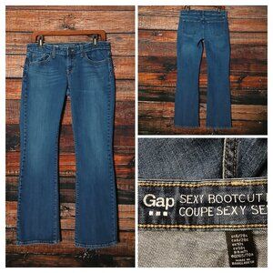 GAP Jeans 6 28 Short Sexy Boot Cut Fit Low Rise Blue Denim Stretch 2016